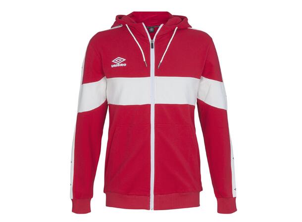 UMBRO Core X Hood Jacket Jr Röd 140 Luvtröja med dragkedja junior 