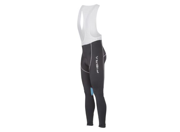 FIBRA Elite Bike Long Tights Svart L Långa cykelbyxor med hängslen 