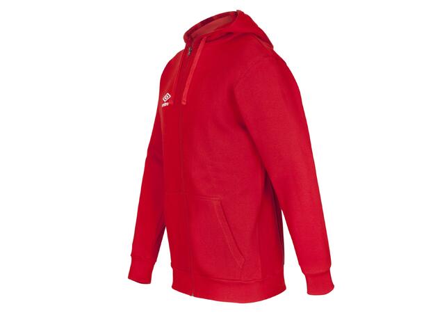 UMBRO Basic Hood Jacket Jr Röd 152 Luvtröja med dragkedja junior 