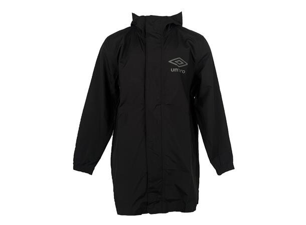 UMBRO Longline Hooded Jkt Svart M Lång jacka med luva 