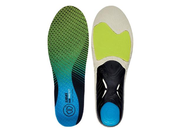 SIDAS 3D RUN PROTECT Grön/Blå M Formade iläggssulor löpning 