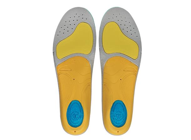 SIDAS 3FEET RUN PROTECT HIGH Gul XS Formade iläggssulor högt fotvalv 