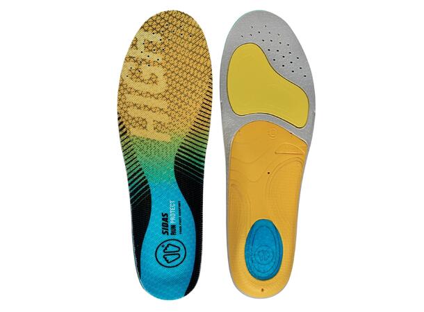 SIDAS 3FEET RUN PROTECT HIGH Gul XXL Formade iläggssulor högt fotvalv 