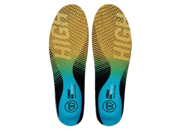 SIDAS 3FEET RUN PROTECT HIGH Gul XXL Formade iläggssulor högt fotvalv 