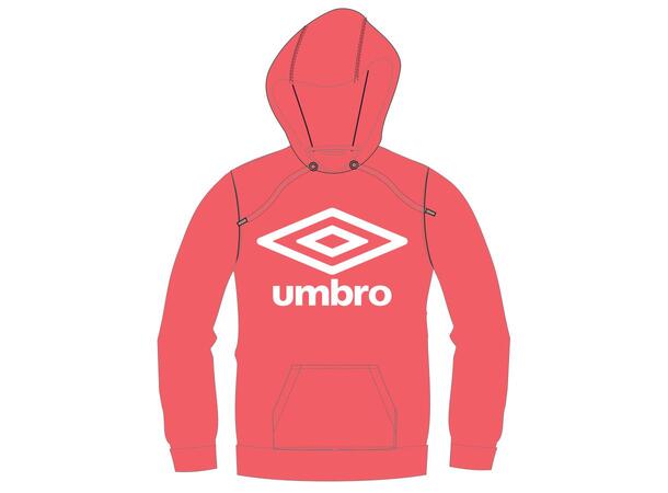 UMBRO Basic Fleece Hood Jr Rosa 140 Luvtröja med stor logo