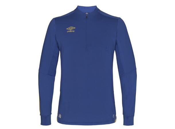 UMBRO UX Elite Half Zip Jr Blå/Gul 128 Träningströja med krage junior 