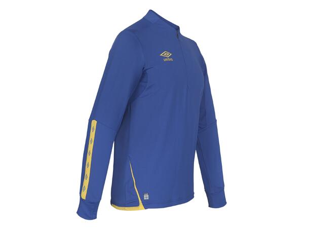 UMBRO UX Elite Half Zip Jr Blå/Gul 128 Träningströja med krage junior 