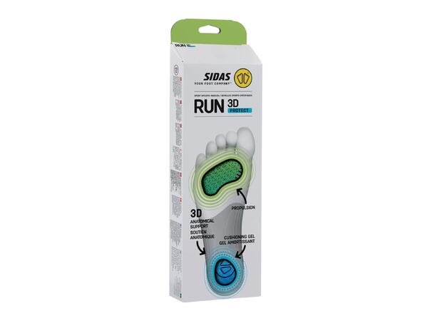 SIDAS 3D RUN PROTECT Grön/Blå L Formade iläggssulor löpning