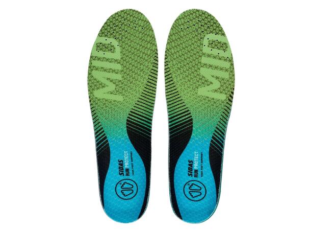 SIDAS 3FEET RUN PROTECT MID Grön XS Formade iläggssulor medelhögt fotvalv 