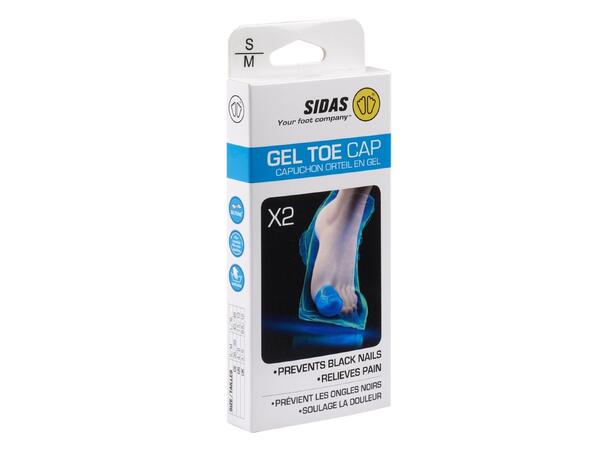 SIDAS GEL TOE CAPS (x2) Blå S/M 2-pack gelskydd för tårna 