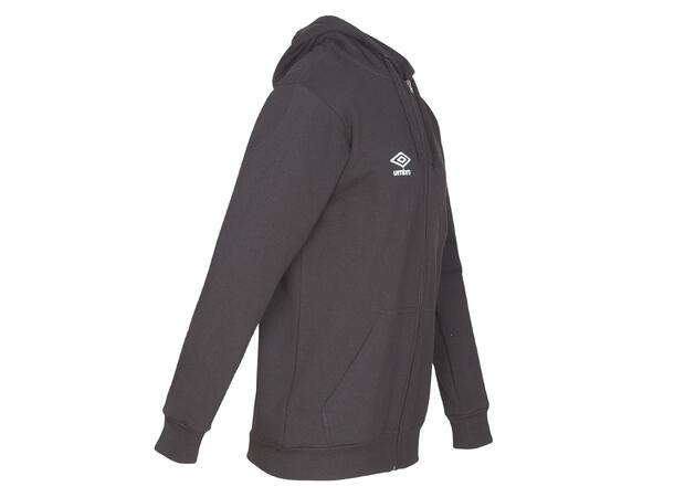 UMBRO Basic Hood Jacket Jr Svart 140 Luvtröja med dragkedja junior 