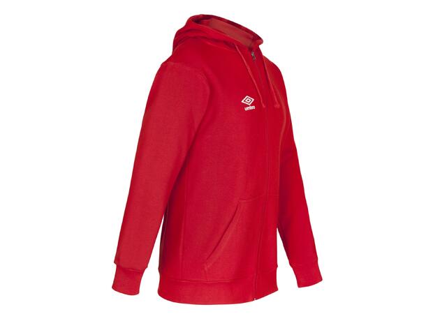 UMBRO Basic Hood Jacket Jr Röd 116 Luvtröja med dragkedja junior 