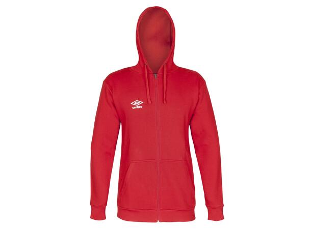 UMBRO Basic Hood Jacket Jr Röd 116 Luvtröja med dragkedja junior 