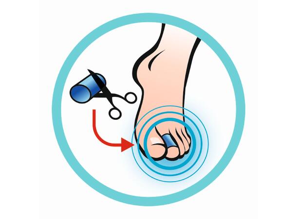 SIDAS GEL TOE WRAPS (x4) Blå L/XL 4-pack gelskydd för tårna 